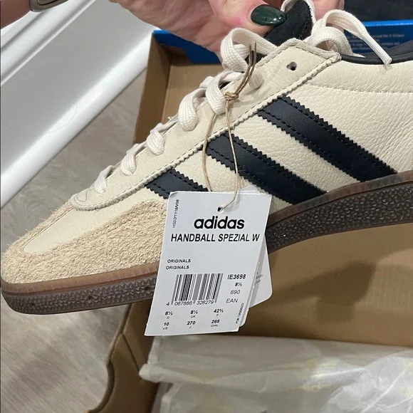 Adidas Men's Cream and Black Spezial Sneakers - Picture 5 of 6